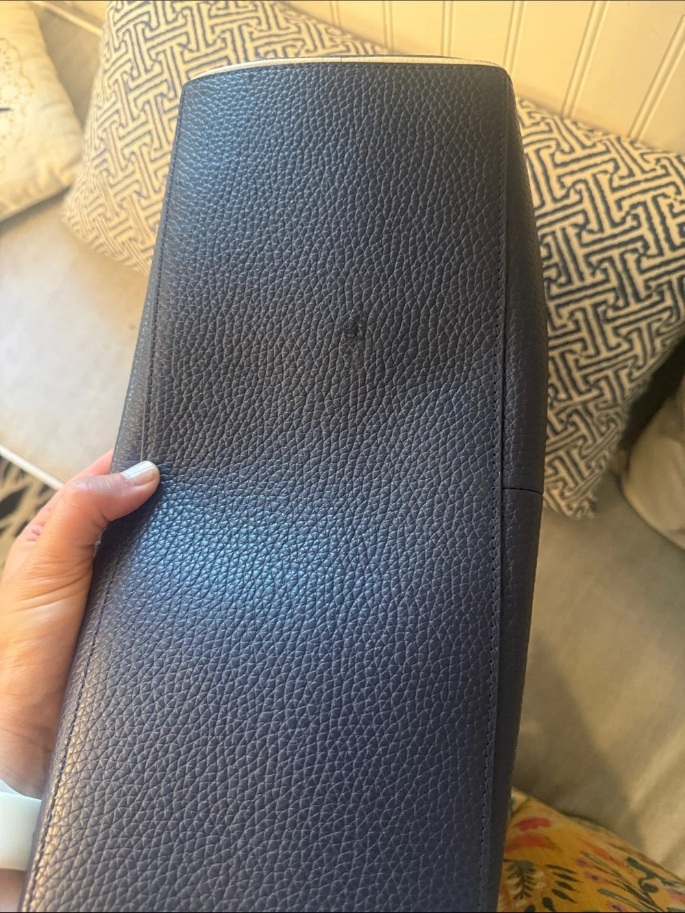 kate spade Navy and Cream Leather Structured Tote